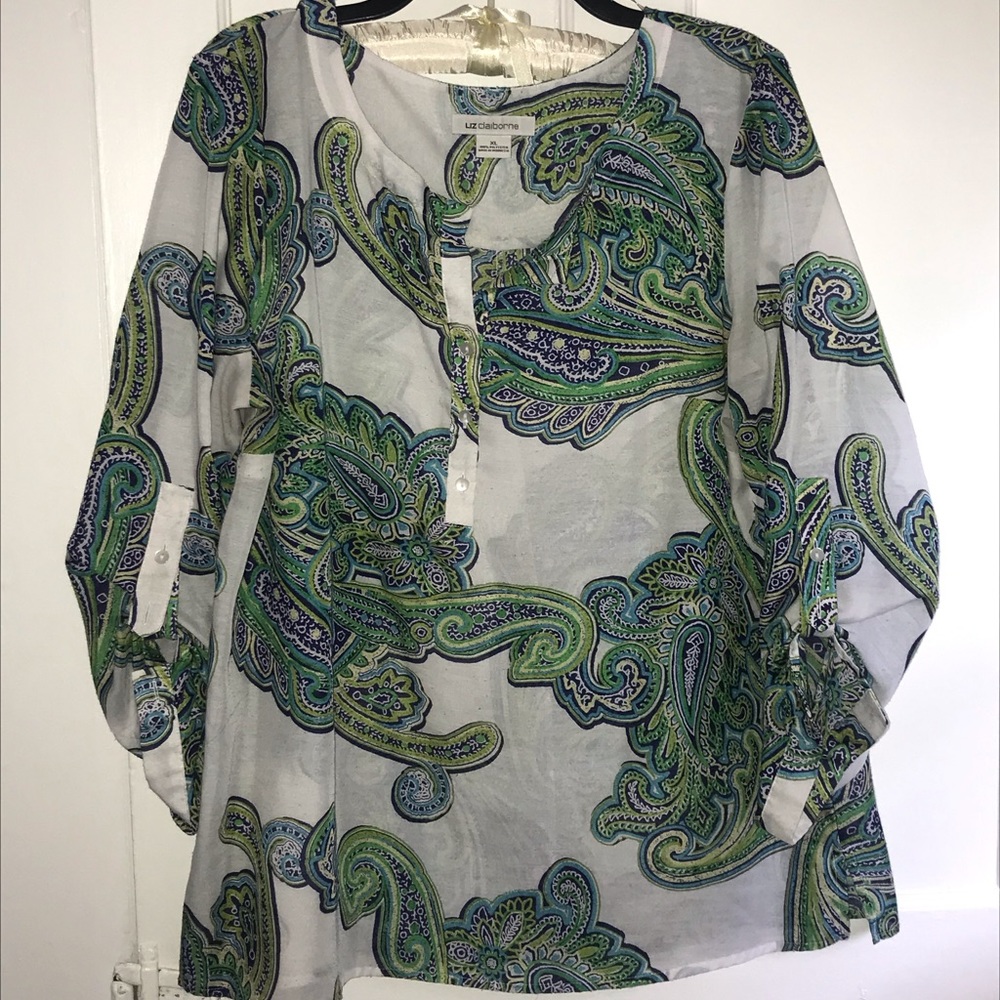 Liz Claiborne paisley blouse